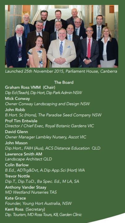 Australian Garden Council Board Members Include